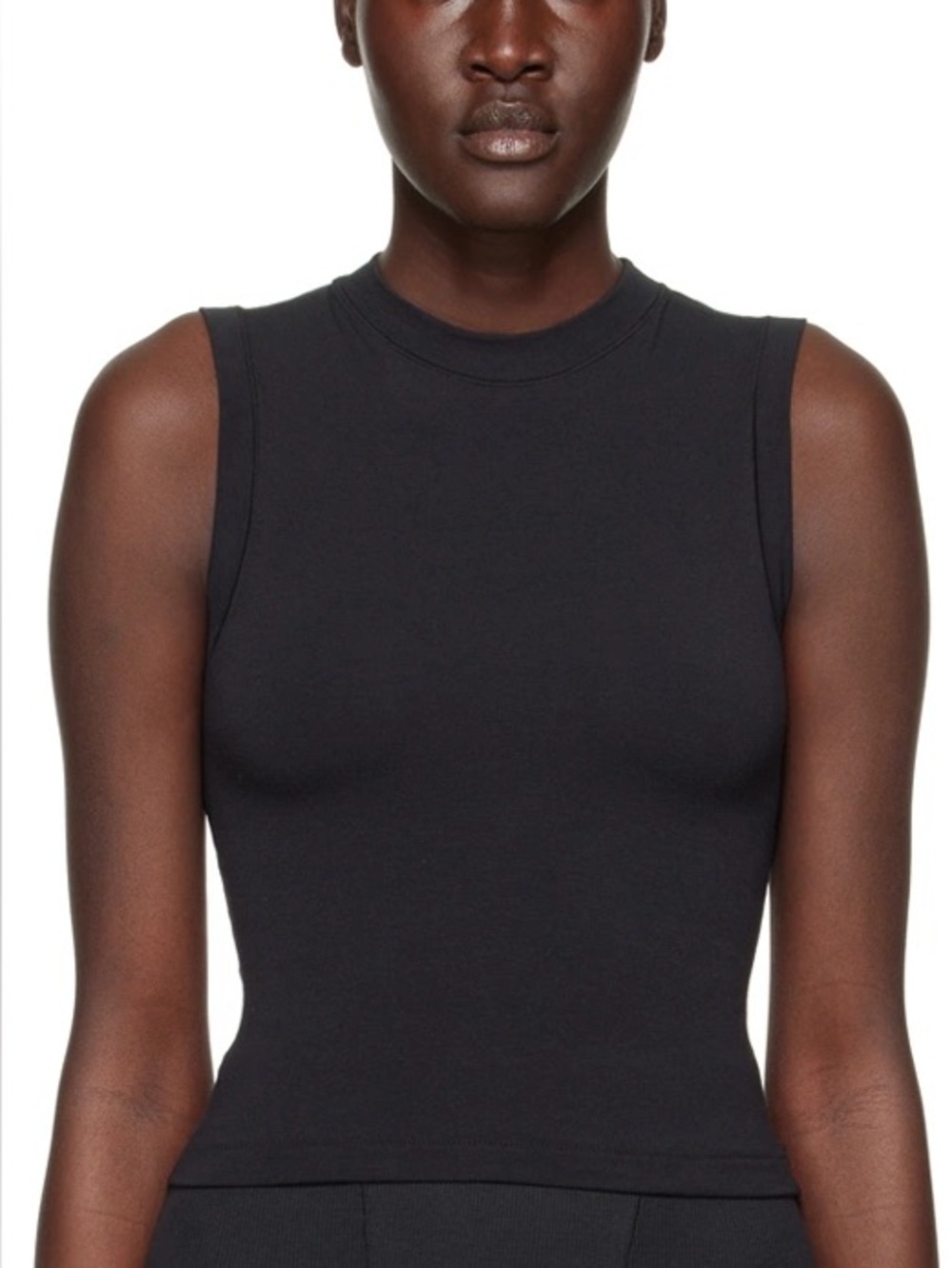 SKIMS jersey knit mock neck tank top S